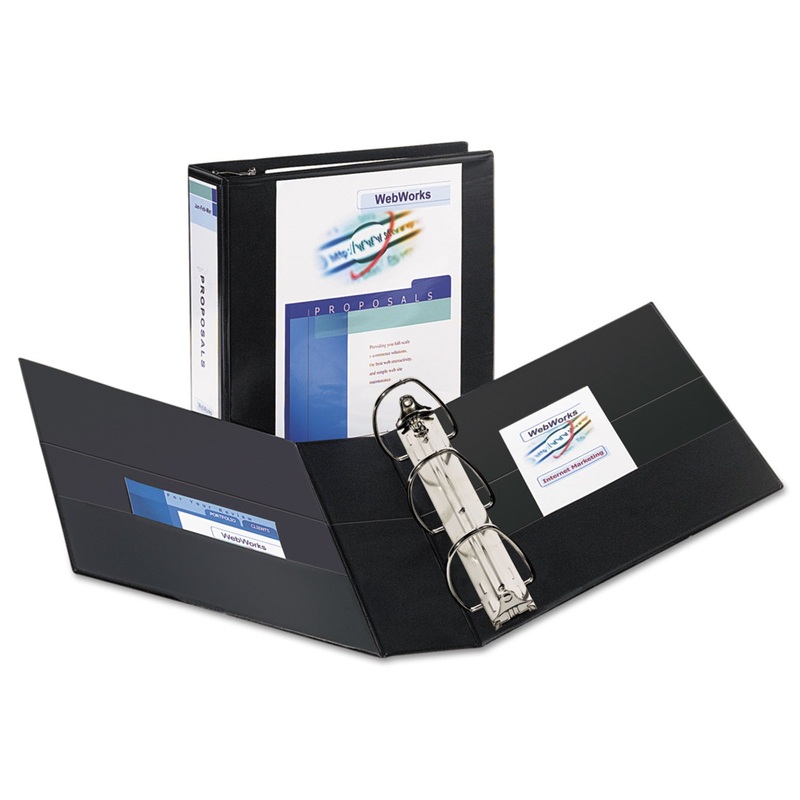 DURABLE VIEW BINDER WITH DURAHINGE AND EZD RINGS, 3 RINGS, 3" CAPACITY, 11 X 8.5, BLACK