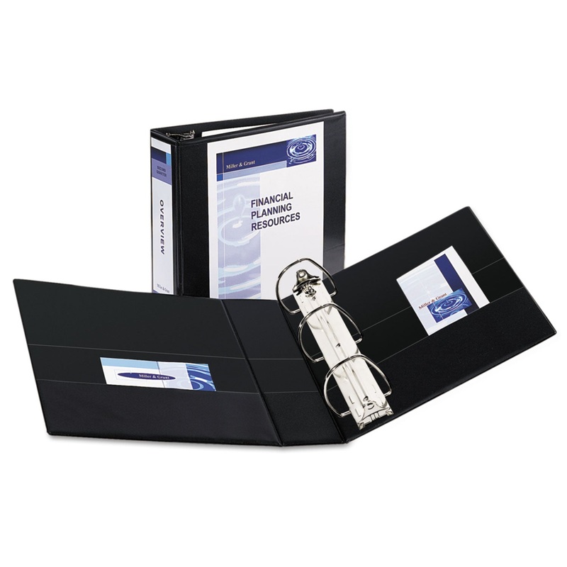 DURABLE VIEW BINDER WITH DURAHINGE AND EZD RINGS, 3 RINGS, 4" CAPACITY, 11 X 8.5, BLACK