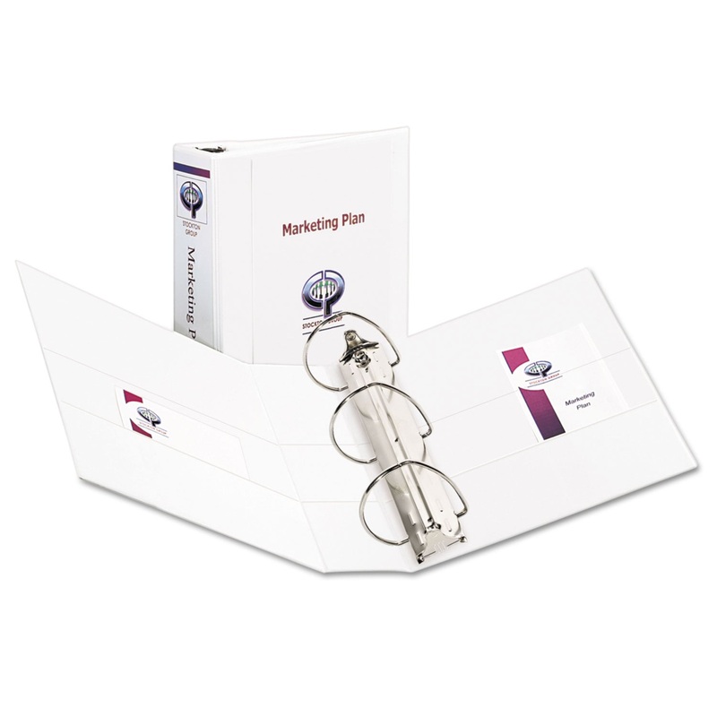 DURABLE VIEW BINDER WITH DURAHINGE AND EZD RINGS, 3 RINGS, 4" CAPACITY, 11 X 8.5, WHITE