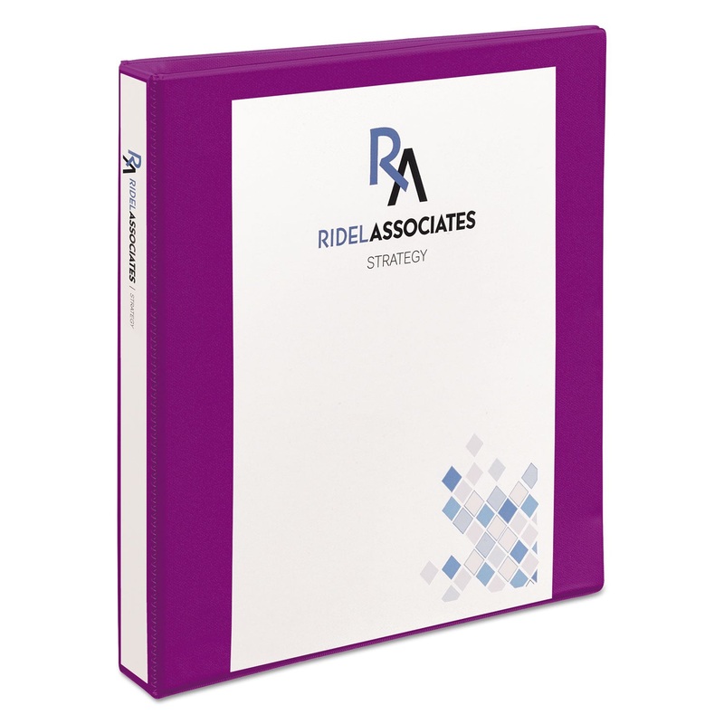 DURABLE VIEW BINDER WITH DURAHINGE AND SLANT RINGS, 3 RINGS, 1" CAPACITY, 11 X 8.5, PURPLE