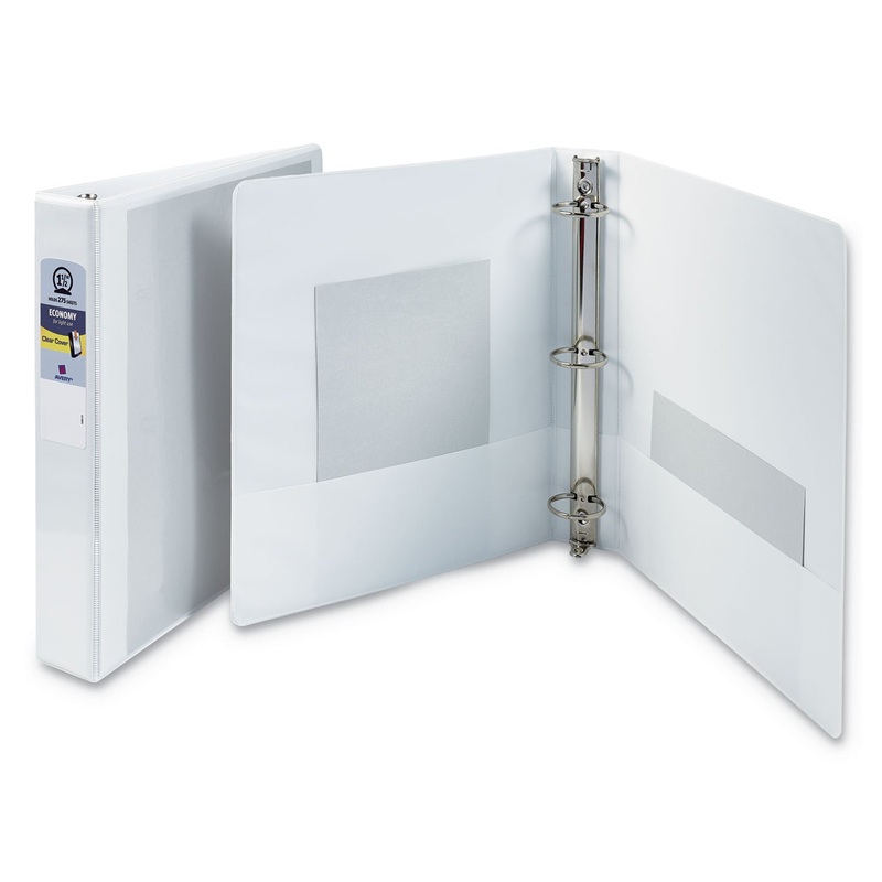 ECONOMY VIEW BINDER WITH ROUND RINGS , 3 RINGS, 1.5" CAPACITY, 11 X 8.5, WHITE