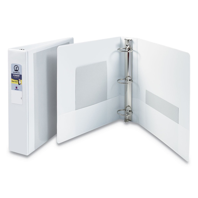 ECONOMY VIEW BINDER WITH ROUND RINGS , 3 RINGS, 2" CAPACITY, 11 X 8.5, WHITE