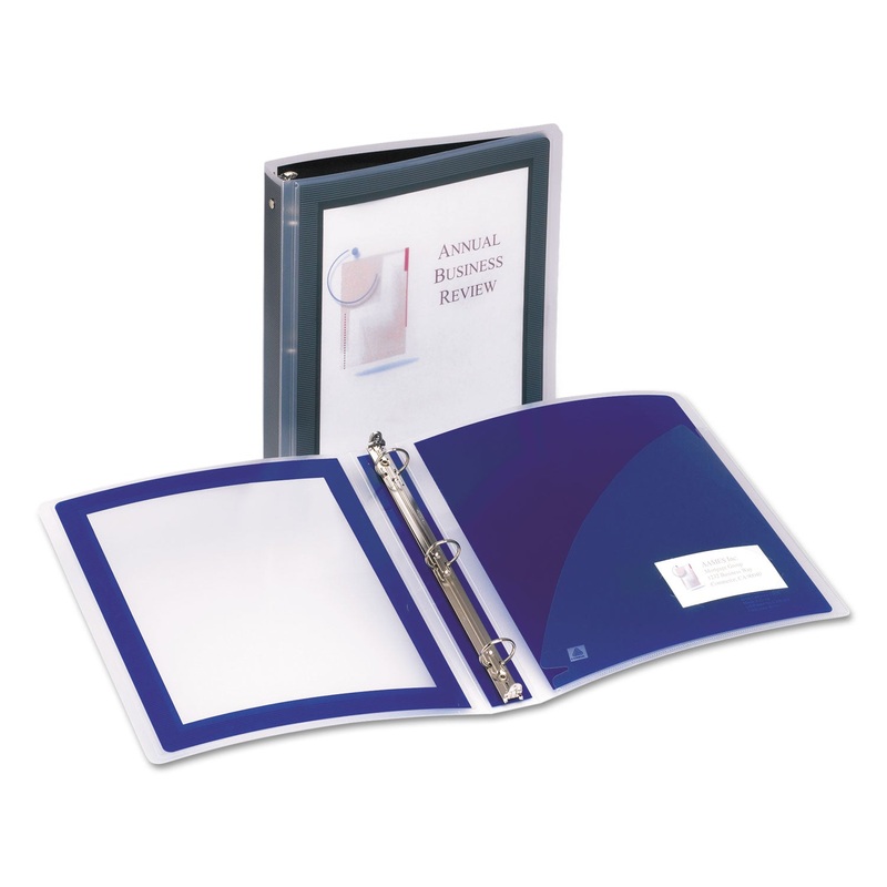 FLEXI-VIEW BINDER WITH ROUND RINGS, 3 RINGS, 1" CAPACITY, 11 X 8.5, BLACK