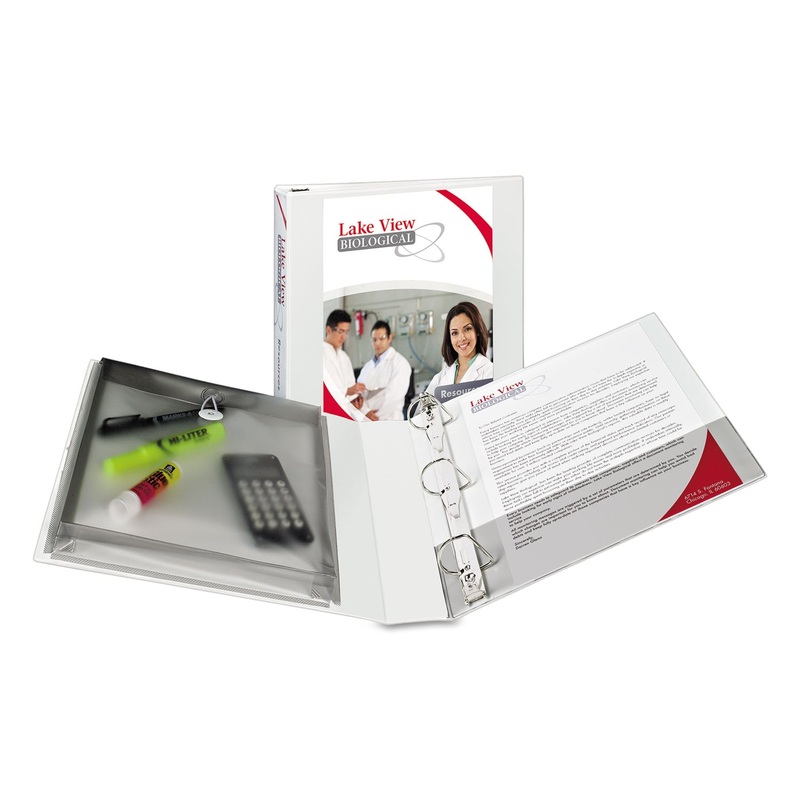 PROTECT AND STORE DURABLE VIEW BINDER WITH SLANT RINGS, 3 RINGS, 1.5" CAPACITY, 11 X 8.5, WHITE
