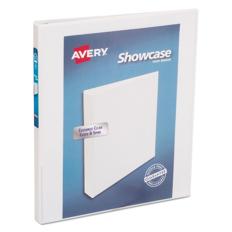 SHOWCASE ECONOMY VIEW BINDER WITH ROUND RINGS, 3 RINGS, 0.5" CAPACITY, 11 X 8.5, WHITE