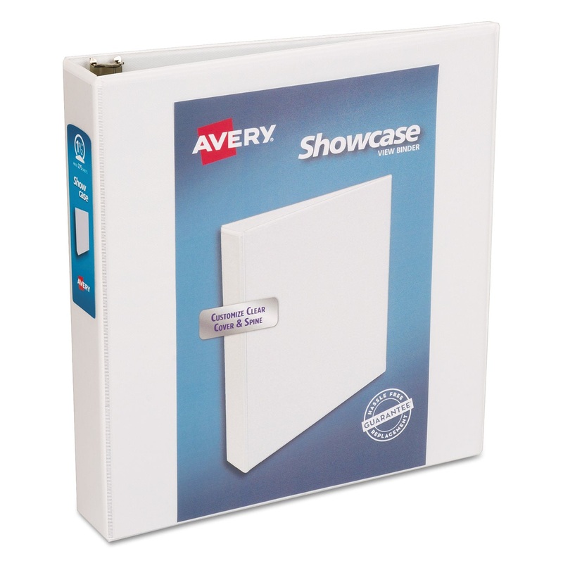SHOWCASE ECONOMY VIEW BINDER WITH ROUND RINGS, 3 RINGS, 1.5" CAPACITY, 11 X 8.5, WHITE