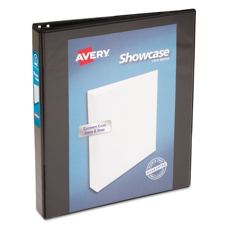 SHOWCASE ECONOMY VIEW BINDER WITH ROUND RINGS, 3 RINGS, 1" CAPACITY, 11 X 8.5, BLACK
