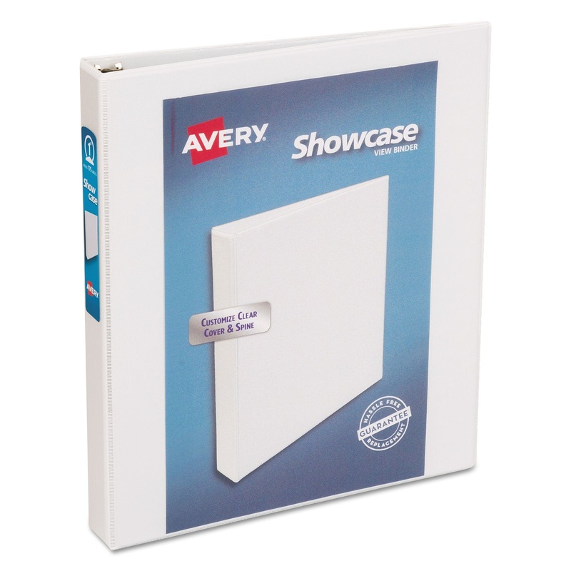 SHOWCASE ECONOMY VIEW BINDER WITH ROUND RINGS, 3 RINGS, 1" CAPACITY, 11 X 8.5, WHITE